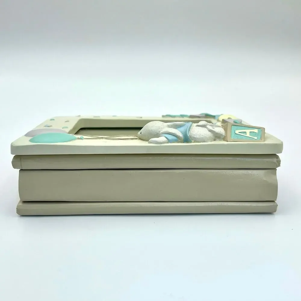 Vintage Burnes Baby Photo Album Bunny Balloons 1992 4x6 Holds 80 Nursery Gift